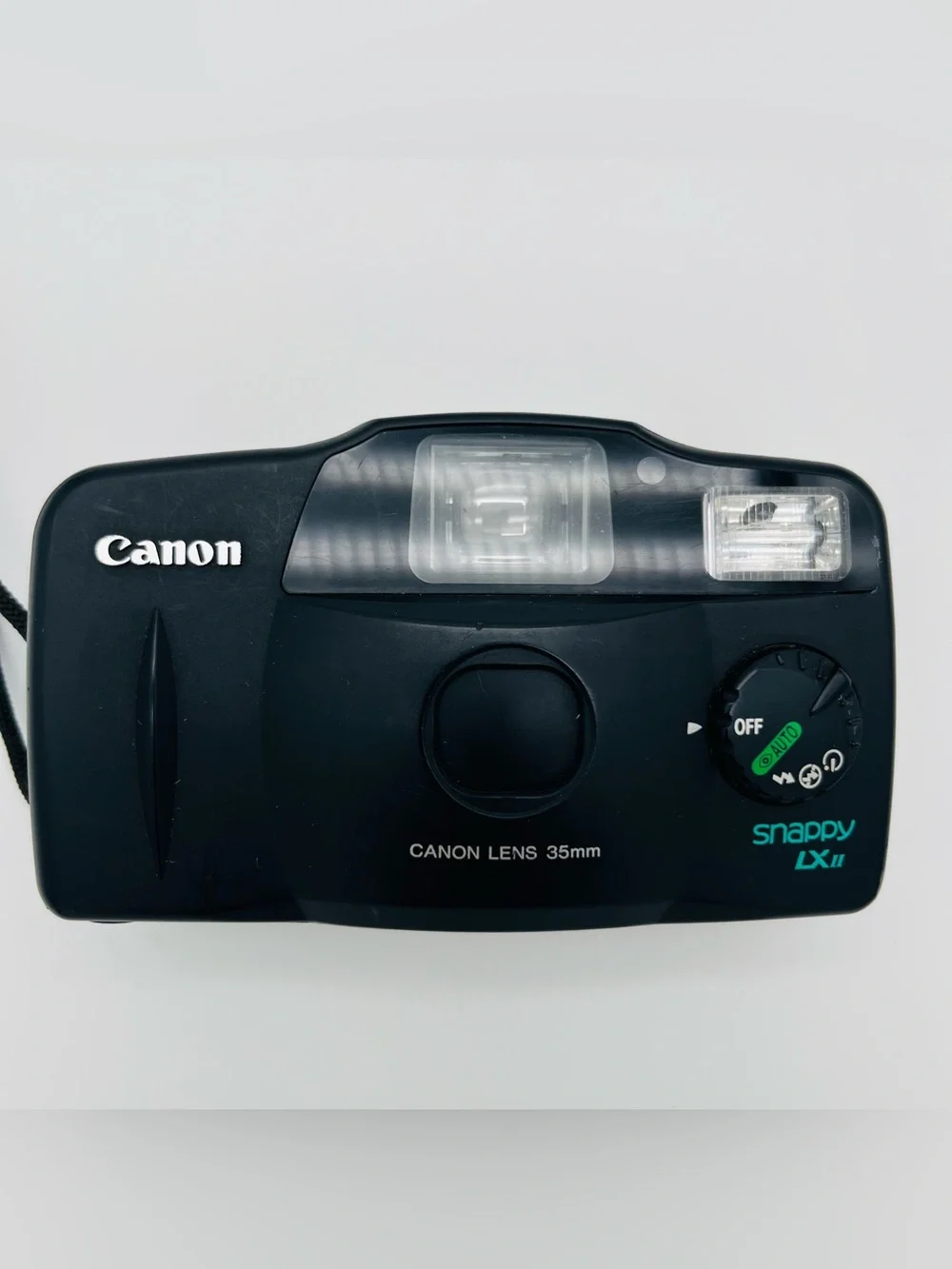 Canon Snappy LX II 35mm Point & Shoot Film Camera Vintage Built in Flash. Tested